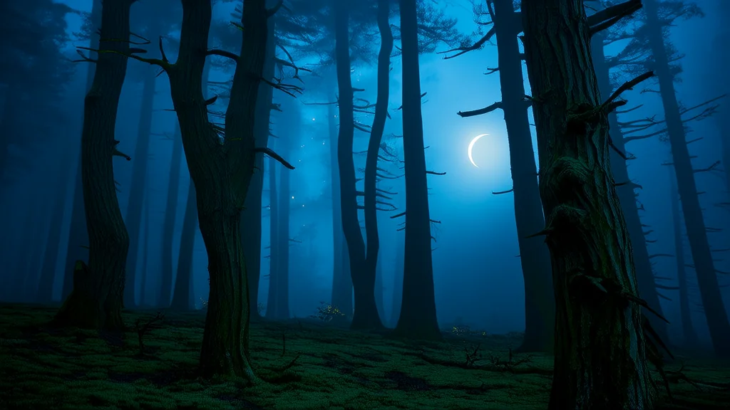 Whispers in the Woods: The Mysterious Disappearances of Hollowbrook Every October First - Weird Tales Illustration