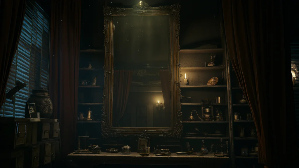 铜镜迷踪：镜中影随人行 - Weird Tales Illustration