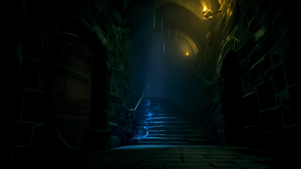 午夜钟声里的镜中世界 - Weird Tales Illustration