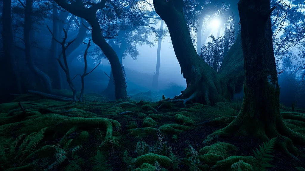 Whispers in the Stillness: The Forest That Listened to the Night - Weird Tales Illustration