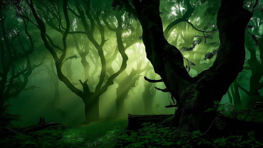 The Whispering Woods and the Boy Who Never Left - Weird Tales Illustration