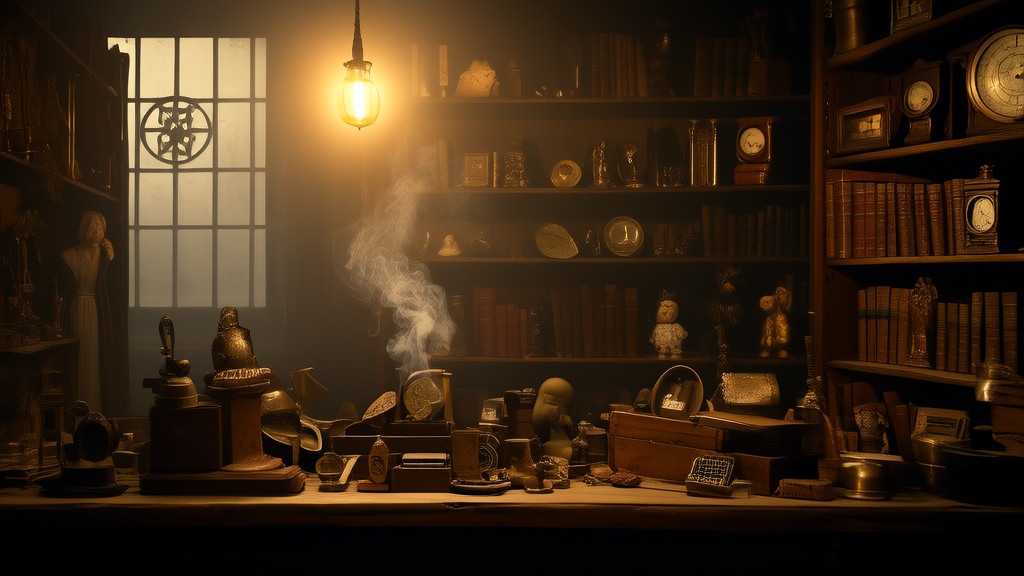 The Whispering Shop of Eldridge & Sons and the Scent of Burnt Sugar - Weird Tales Illustration
