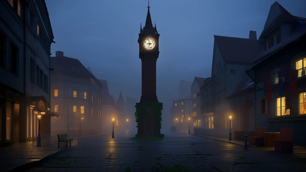 The Clock That Chimed Twice at 6:07 and the Hum That Followed - Weird Tales Illustration