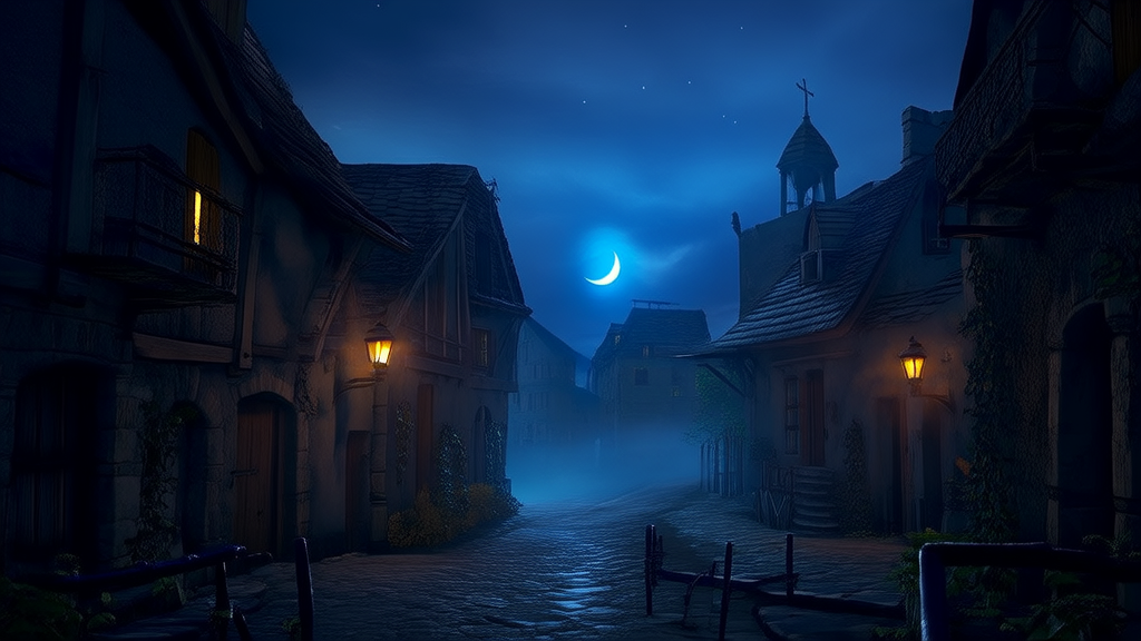Whispers of the Forgotten Monastery: The Unseen Curse That Haunts Blackmoor's Quiet Streets - Weird Tales Illustration