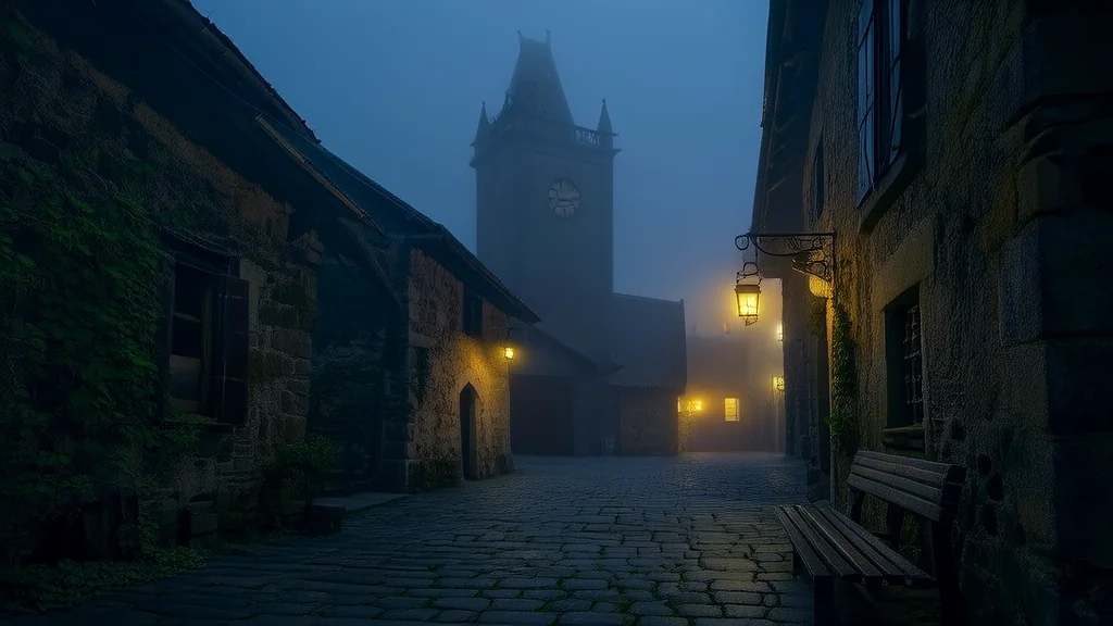 The Clock That Stopped Time: A Woman's Descent Into the Mystery of Elmsworth's Frozen Tower - Weird Tales Illustration