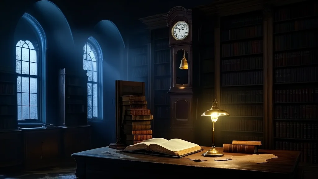 时间缝隙里的无声钟声 - Weird Tales Illustration