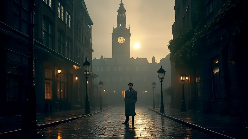 The Man in the Gray Suit and the Secret Hidden in the Town's Historical Records - Weird Tales Illustration