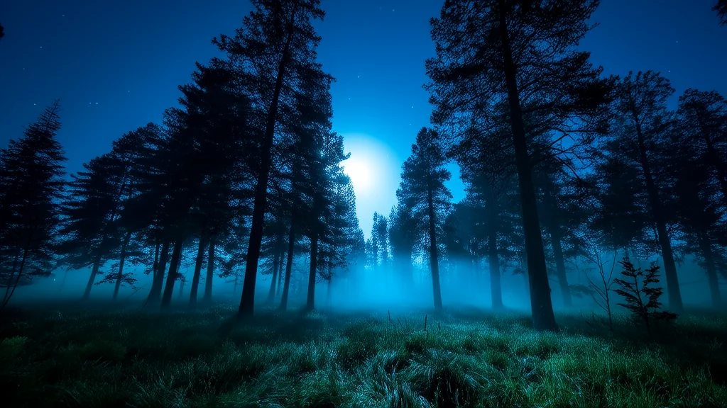 The Mysterious Blue Light Over Hollowbrook: A Silent Encounter on a Quiet Friday Night - Weird Tales Illustration