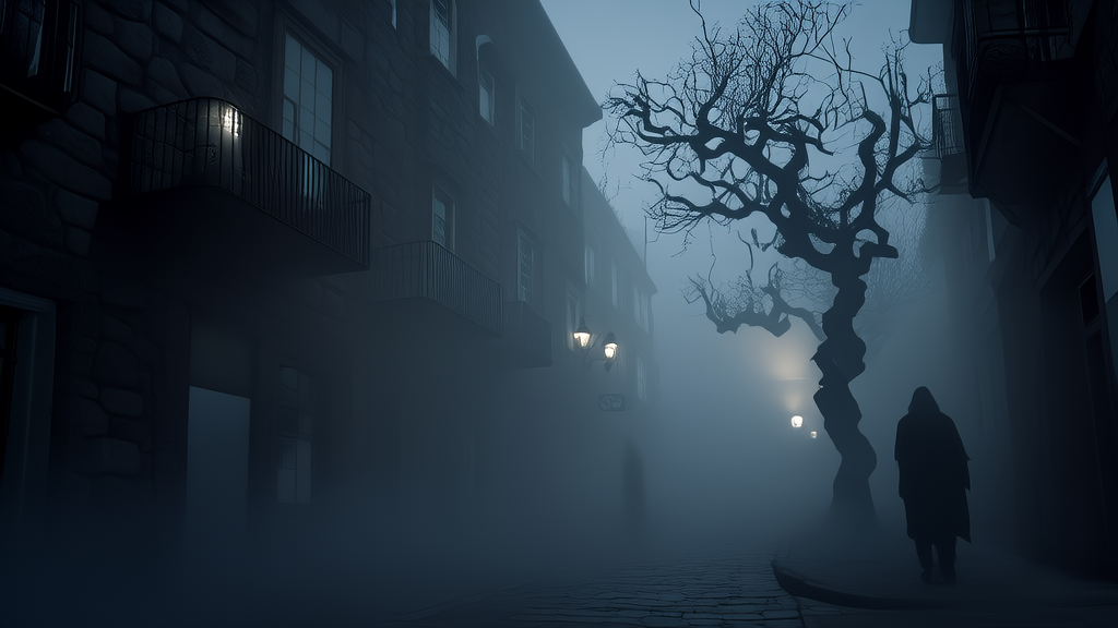 The Vanishing of Eli and the Whispering Fog of Elmsworth - Weird Tales Illustration