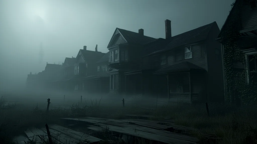 The Vanishing of Elmsworth and the Secrets Behind the Symbols in the Silent Houses - Weird Tales Illustration