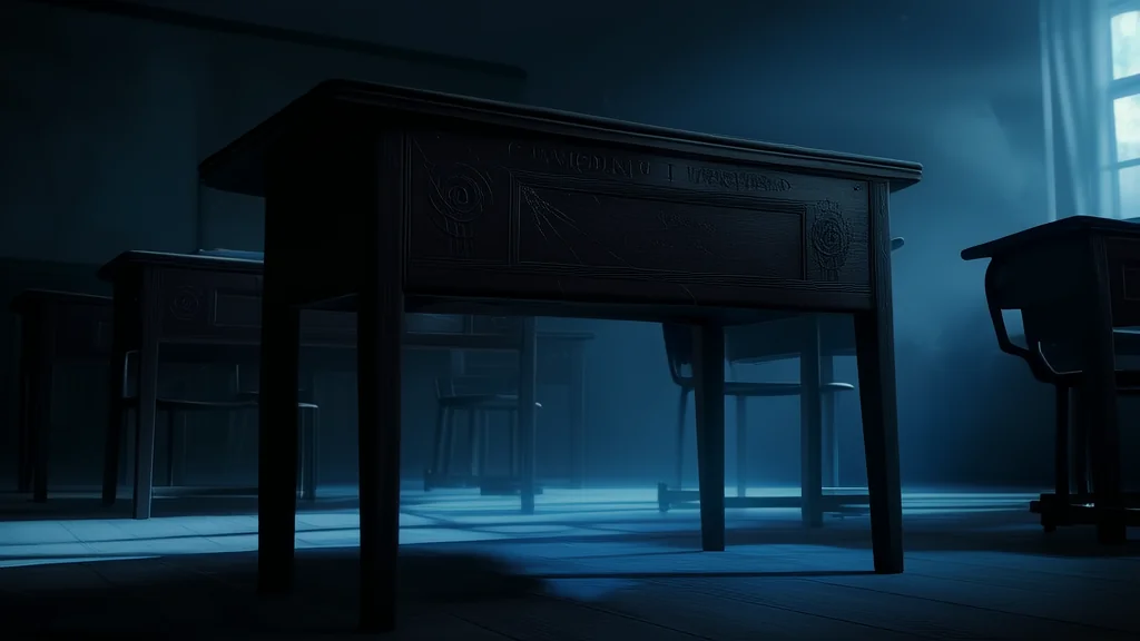 午夜课桌的低语 - Weird Tales Illustration