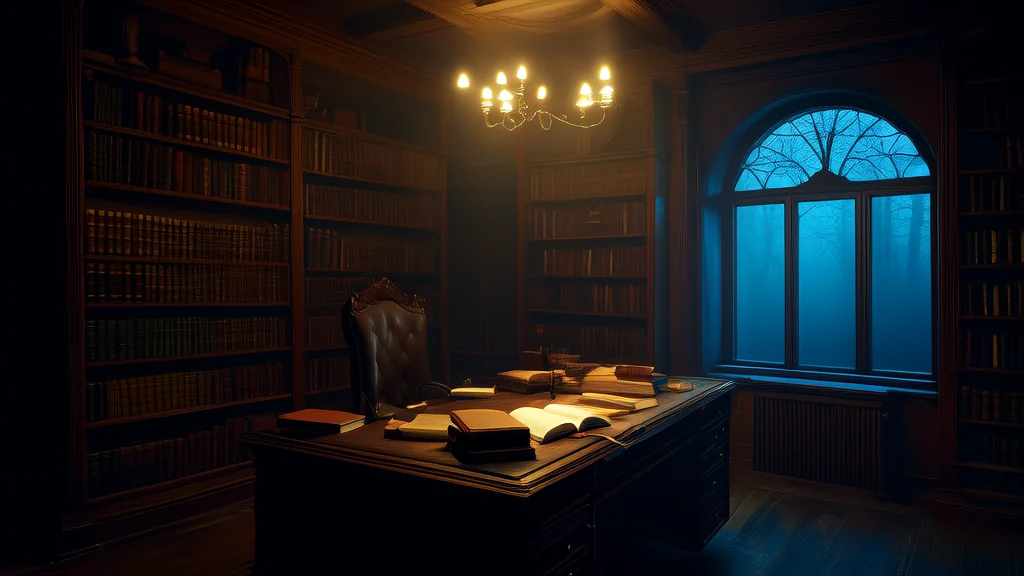 深夜图书馆的神秘坐标与消失的实验室 - Weird Tales Illustration