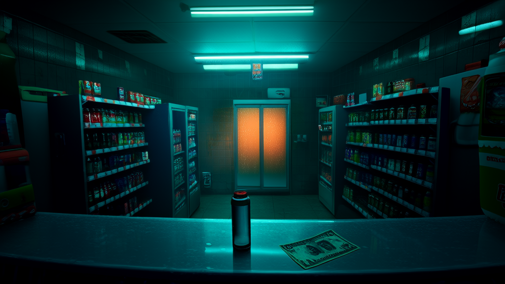 午夜零点，便利店的神秘纸币 - Weird Tales Illustration