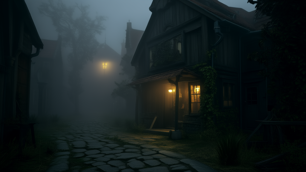 The Forgotten Shop of Elmsworth and the Glow That Lured Lila into the Unknown - Weird Tales Illustration
