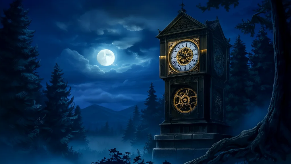 The Clock That Chimed at 7:07 and the Girl Who Never Came Home - Weird Tales Illustration