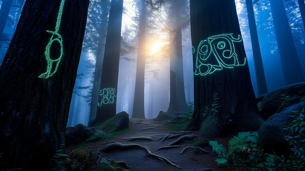 Whispers in the Woods The Old Man's Secret Path and the Mysterious Symbols Beneath the Ancient Oak - Weird Tales Illustration