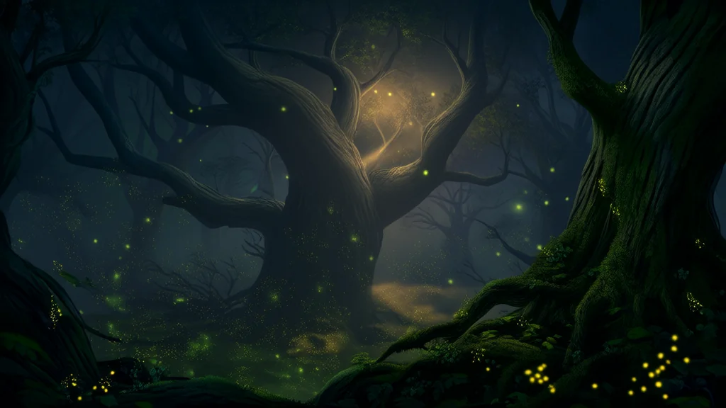 Whispers in the Woods and Lights in the Sky That Changed Hollowbrook Forever - Weird Tales Illustration