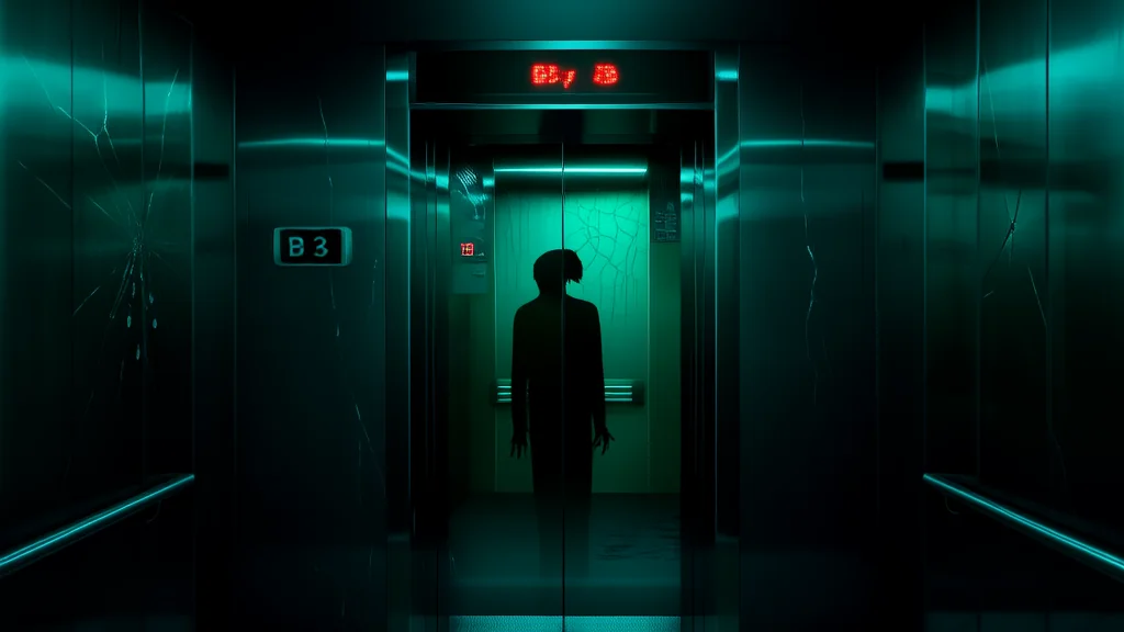 12楼电梯消失后，他看见了镜中的自己 - Weird Tales Illustration