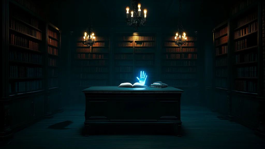 深夜图书馆的低语：那本不会说话的书 - Weird Tales Illustration