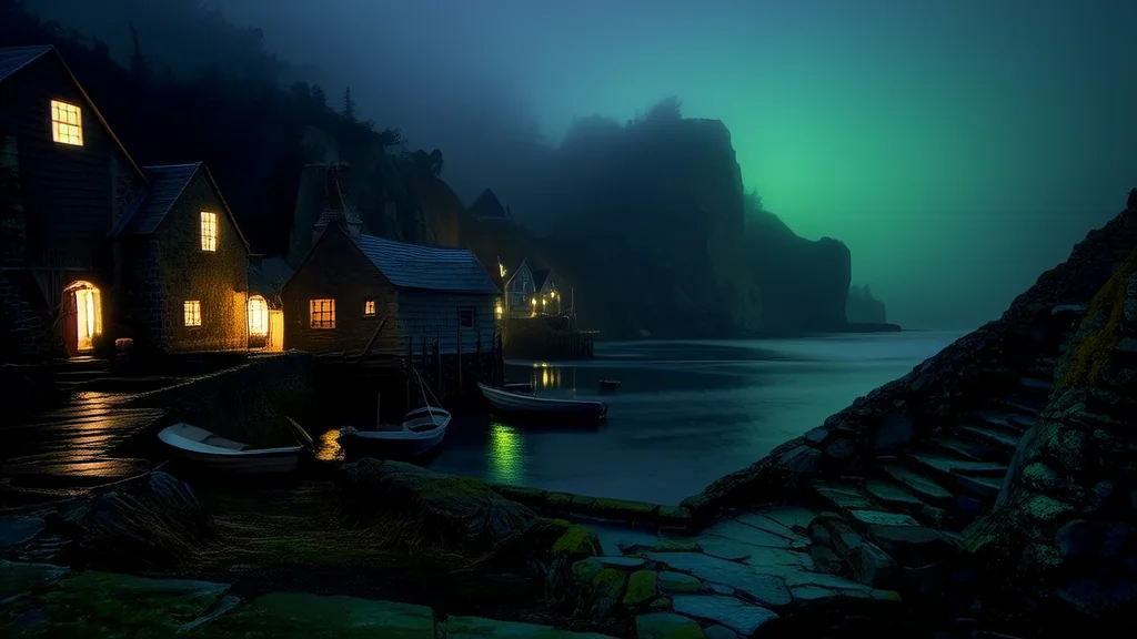 The Vanishing of Elias Vane and the Secrets Beneath Elmsworth's Shores - Weird Tales Illustration