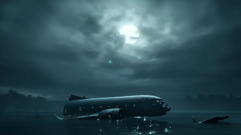 1948年巴拿马空难：神秘光点与消失的飞机 - Weird Tales Illustration