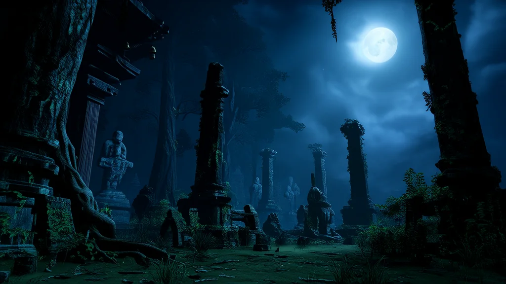 月圆夜，青冥寺钟声诡响 - Weird Tales Illustration