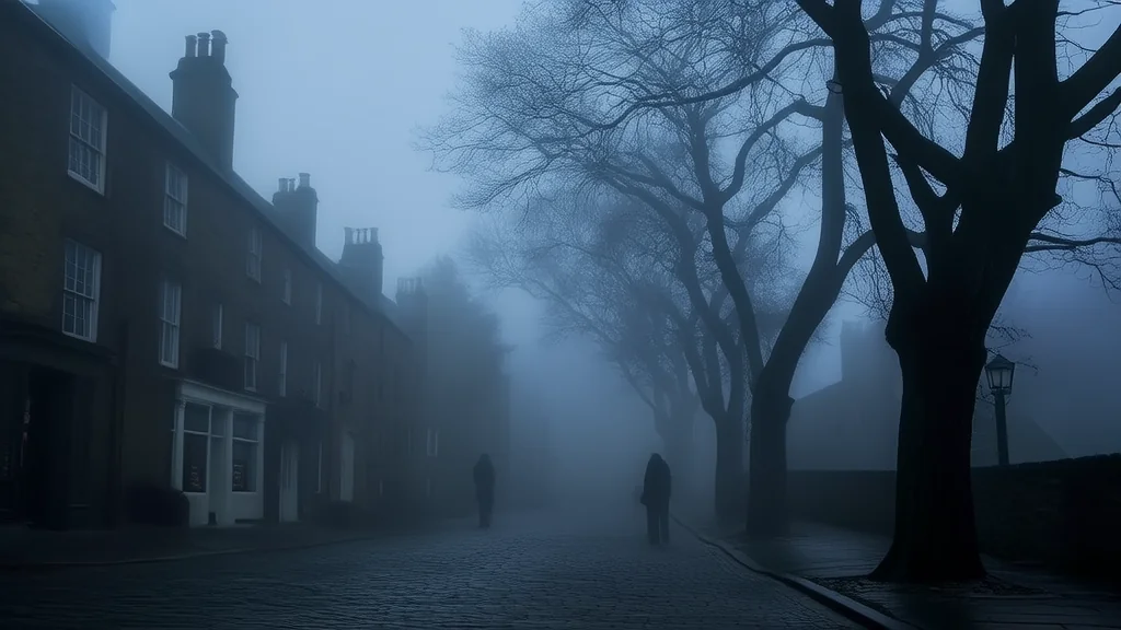 The Shadows of Elmsworth: Whispers of The Veil and the Unseen Watchers - Weird Tales Illustration